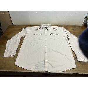 Howler Brothers Crosscut Deluxe Riverbed Oxford Hibiscus Shirt XL